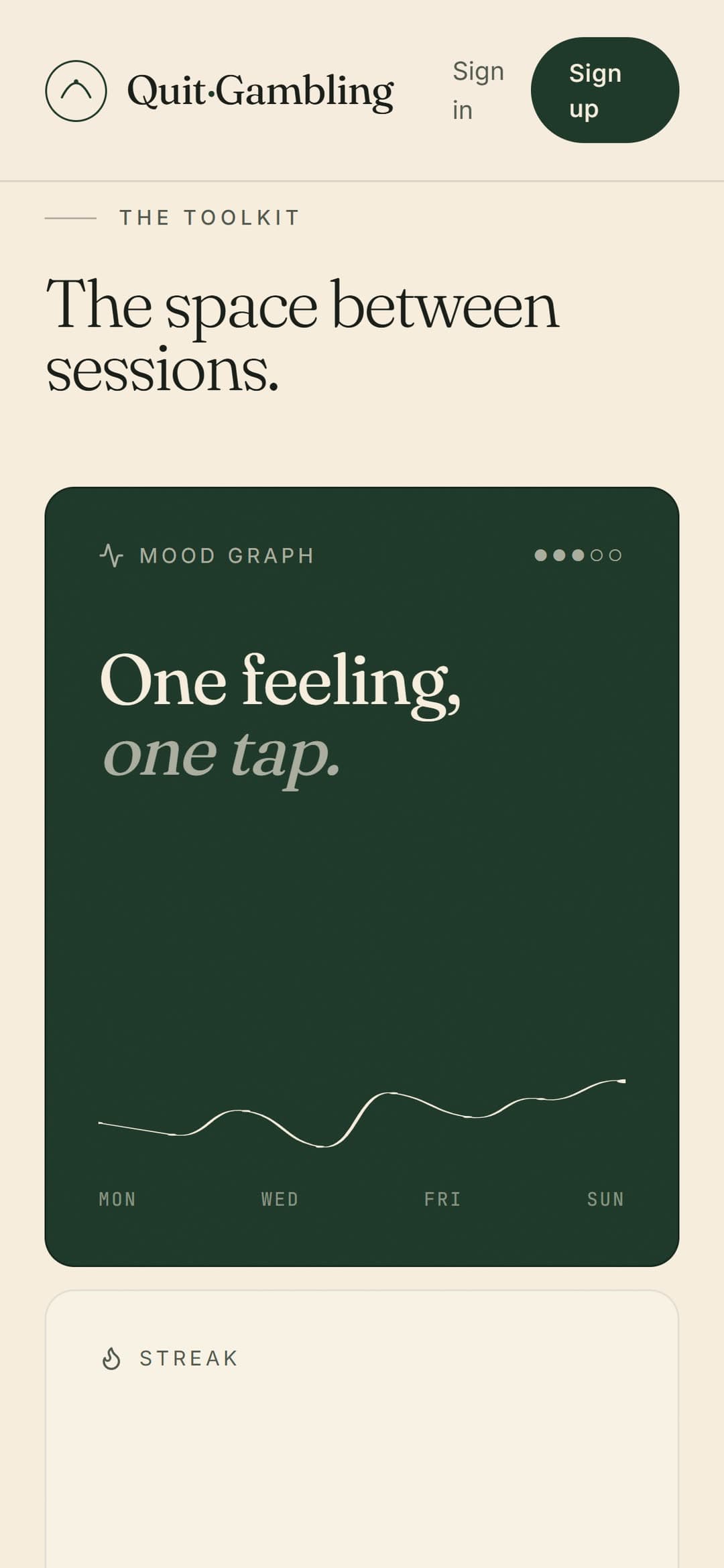 Mobile toolkit: mood graph